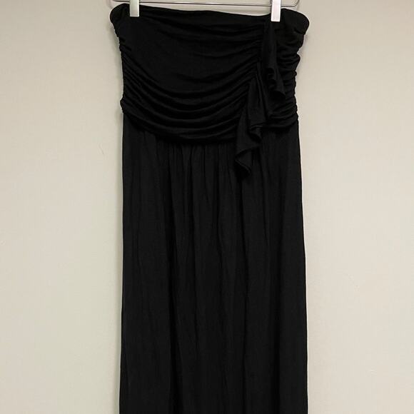 ARYN K Dress Size Medium Maxi Drape Strapless Black Casual Drapey Zipper Back - Picture 3 of 8